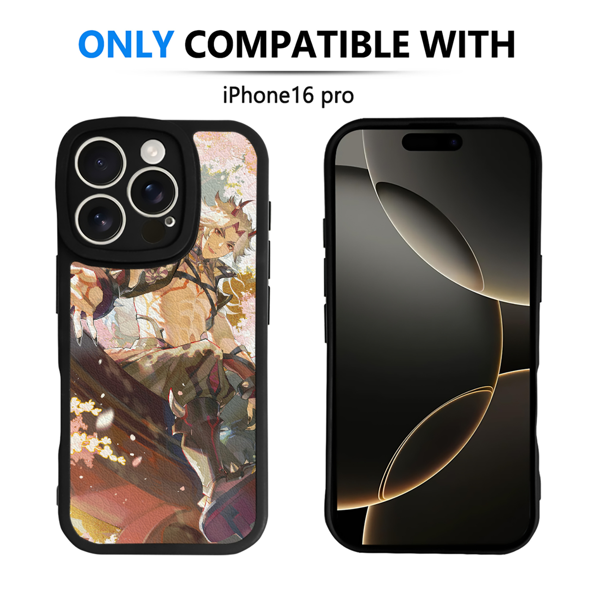 げんし神 genshin 【iPhone 16シリーズ対応】シリコンスマホケース（レザー調） 材質：シリコン